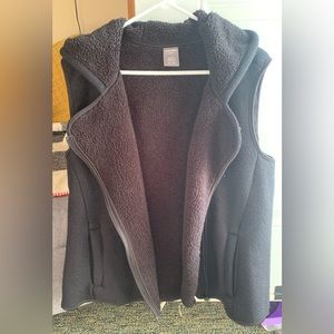 JOE FRESH Women’s Hooded Zip Up Vest Black Size XLarge